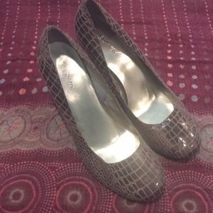 Style & Co Grey Snake Skin Heels